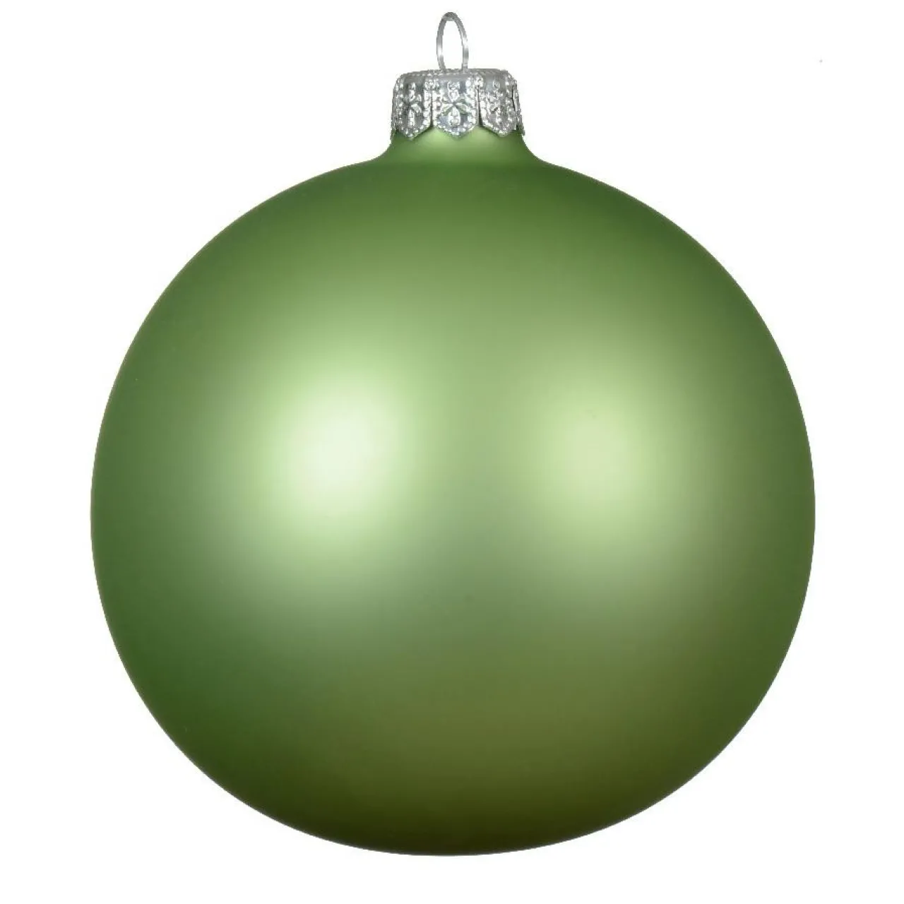 Boule De Noël|KAEMINGK Lot de 4 boules de Noël en verre (D100 mm) Arctique mate Thé Vert