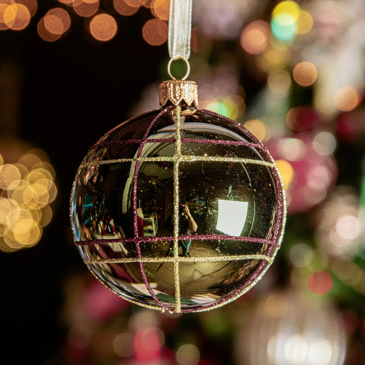 Boule De Noël|KAEMINGK Lot de 6 boules de Noël en verre (D80 mm) Ecosse Vert sapin