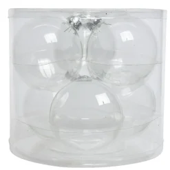 Boule De Noël|KAEMINGK Lot de 6 boules de Noël en verre (D80 mm) Myst Transparent irisé