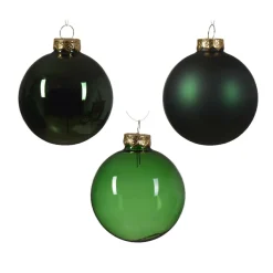 Boule De Noël|KAEMINGK Lot de 21 boules de Noël en verre Assorties Cristal Vert sapin