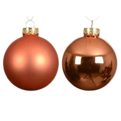 Boule De Noël|KAEMINGK Lot de 4 boules de Noël en verre (D100 mm) Boréal Orange