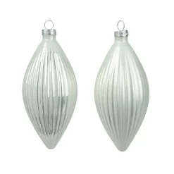 Boule De Noël|KAEMINGK Lot de 3 boules de Noël en verre (D60 mm) Goutte précieuse Blanc