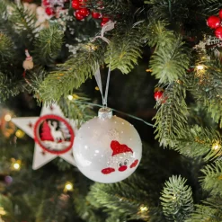 Boule De Noël|KAEMINGK Lot de 6 boules de Noël en verre (D80 mm) Filou Blanc