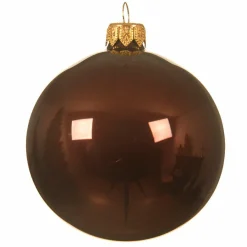 Boule De Noël|KAEMINGK Lot de 6 boules de Noël en verre (D80 mm) Arctique brillantes Acajou