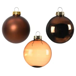 Boule De Noël|KAEMINGK Lot de 21 boules de Noël en verre Assorties Cristal Brun café