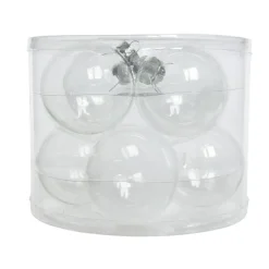 Boule De Noël|KAEMINGK Lot de 8 boules de Noël en verre (D70 mm) Myst Transparent irisé