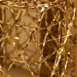 Déco Et Objet De Noël|Déco Et Objet Lumineux|EMINZA Lot de 3 cadeaux lumineux à piles 30 LED (H30 cm) Féerie et Blanc chaud Or