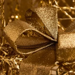 Déco Et Objet De Noël|Déco Et Objet Lumineux|EMINZA Lot de 3 cadeaux lumineux à piles 30 LED (H30 cm) Féerie et Blanc chaud Or