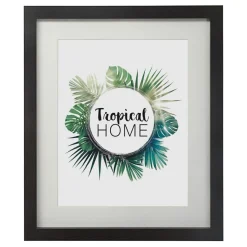 Toile, Cadre, Déco Murale|ATMOSPHERA Lot de 5 cadres Tropical Noir