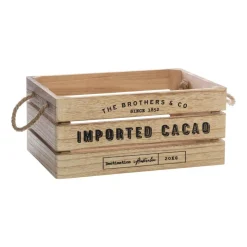 Objet Déco|ATMOSPHERA Lot de 3 caisses cagettes (H15 cm) Colonial Naturel