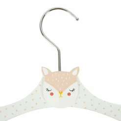 Rangement Enfant|OSTARIA Lot de 3 cintres enfant bois Biche s Rose