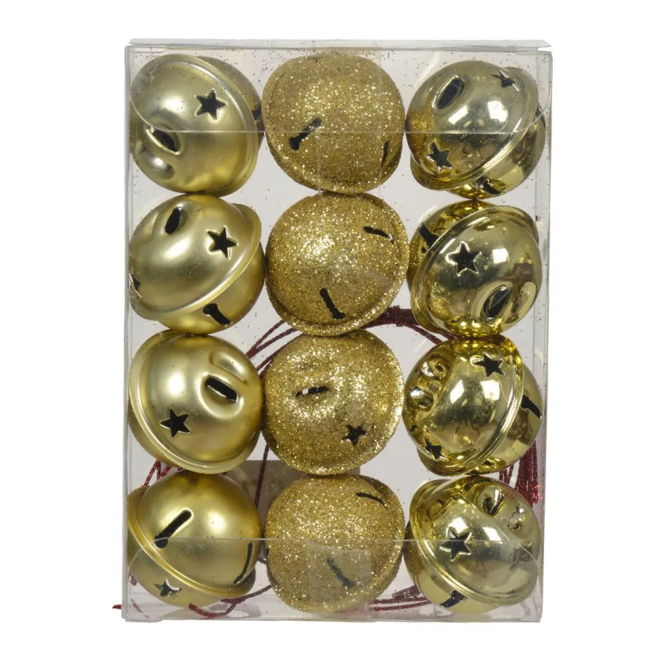 Décoration De Sapin|KAEMINGK Lot de 12 clochettes à suspendre (D3 cm) Christmas Stars Or