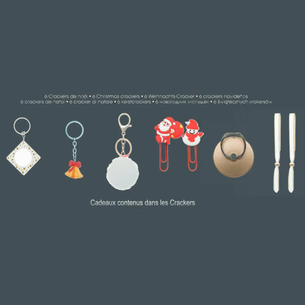 Déco De Table|Feeric Lights & Christmas Lot de 6 crackers Sapin Or