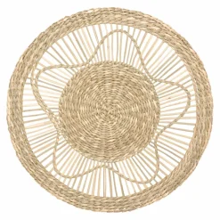 Toile, Cadre, Déco Murale|ATMOSPHERA Lot de 3 décorations murales roseau (D20-30-45 cm) Seagrass Naturel