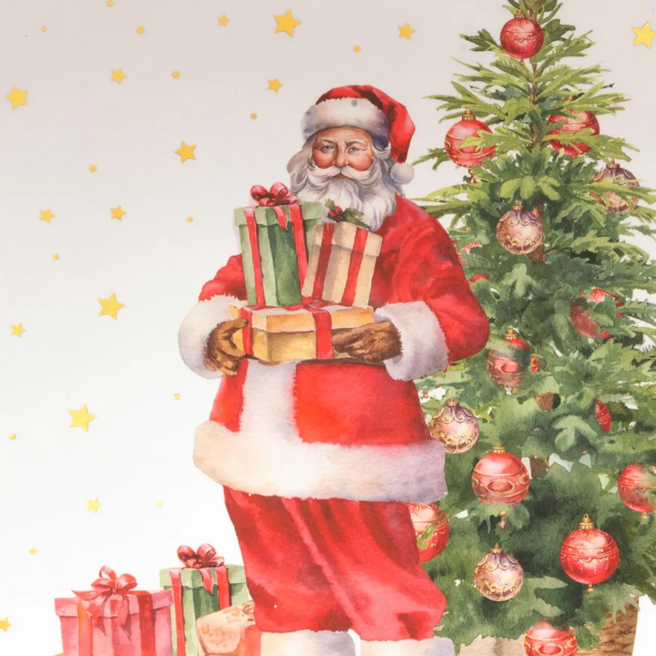 Vaisselle De Noël|JJA Lot de 12 dessous d'assiette Père Noël et cadeaux Multicolore