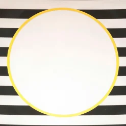 Vaisselle De Noël|JJA Lot de 12 dessous d'assiette Rayées et Blanc Noir