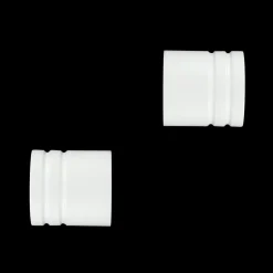 Tringle À Rideau, Barre Et Support|LUANCE Lot de 2 embouts tringle bois (D28 mm) Nils bouchons Blanc