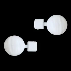 Tringle À Rideau, Barre Et Support|LUANCE Lot de 2 embouts tringle (D20 mm) Jim Globe Blanc
