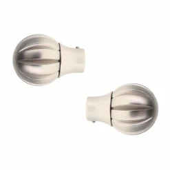 Tringle À Rideau, Barre Et Support|LUANCE Lot de 2 embouts tringle (D20 mm) Jim Touch of zen Argent