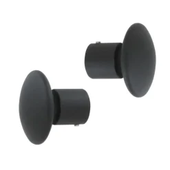 Tringle À Rideau, Barre Et Support|LUANCE Lot de 2 embouts tringle (D20 mm) Jim Champignon mat Noir