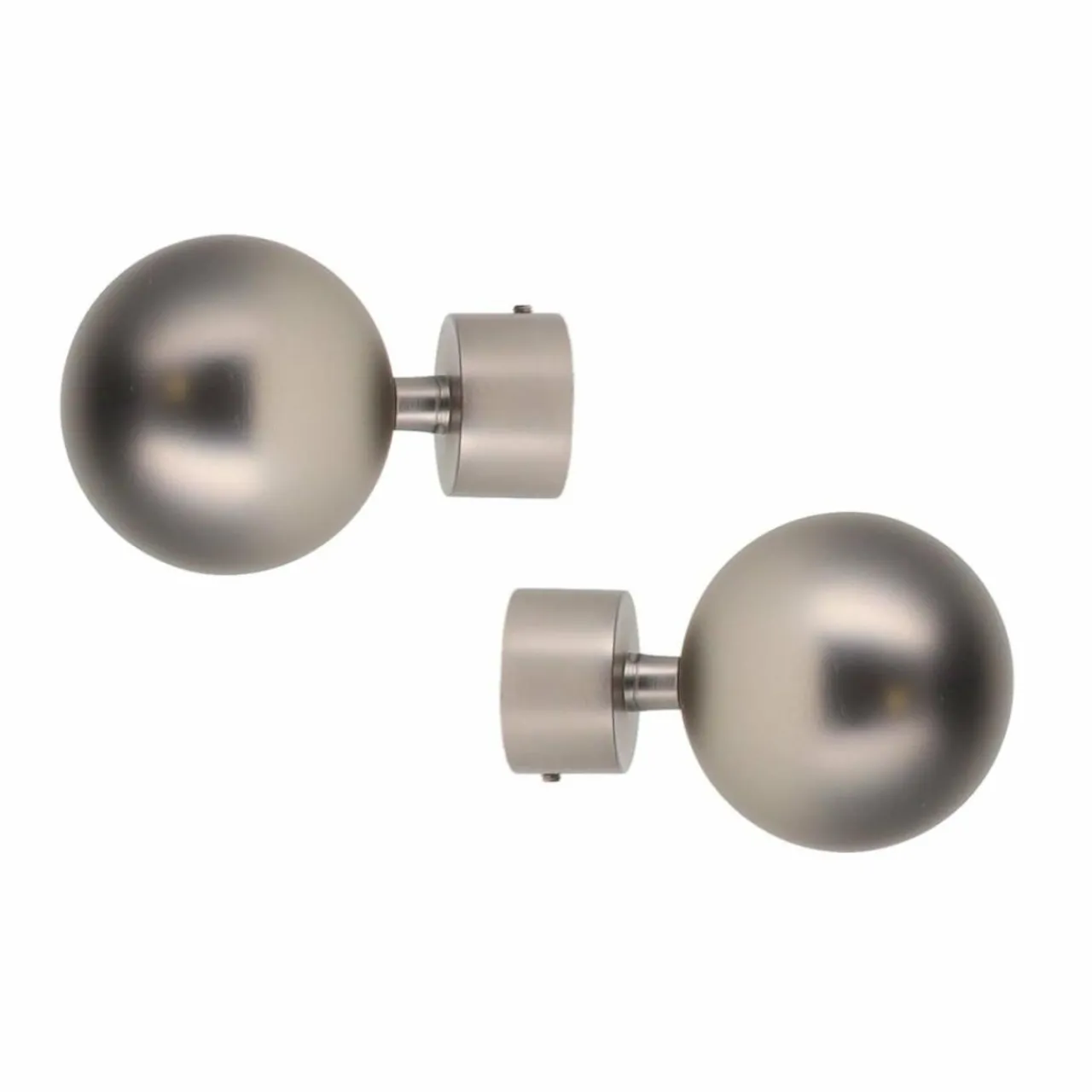 Tringle À Rideau, Barre Et Support|LUANCE Lot de 2 embouts tringle (D28 mm) Lino Gaia mat Argent