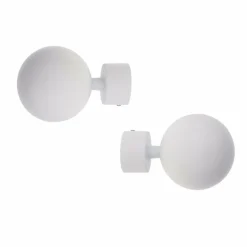 Tringle À Rideau, Barre Et Support|LUANCE Lot de 2 embouts tringle (D28 mm) Lino Gaia mat Blanc