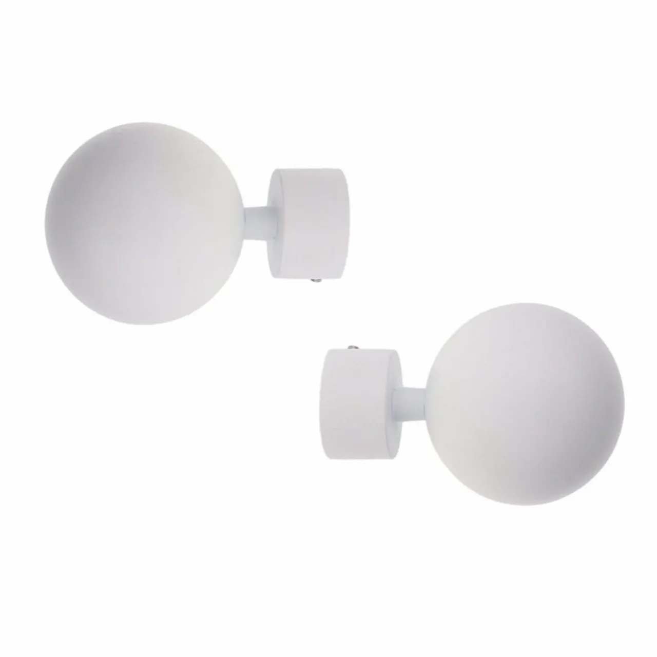 Tringle À Rideau, Barre Et Support|LUANCE Lot de 2 embouts tringle (D28 mm) Lino Gaia mat Blanc