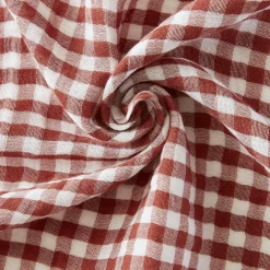 Accessoire Cuisine|EMINZA Lot de 2 essuie-main gaze de coton (50 x 70 cm) Gaïa vichy Terracotta