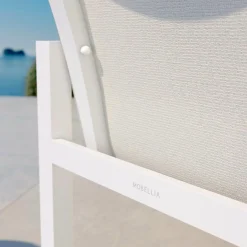 Chaise De Jardin|MOBELLIA Lot de 2 fauteuils de jardin en aluminium Elba Blanc