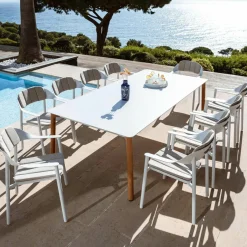 Chaise De Jardin|MOBELLIA Lot de 2 fauteuils de jardin aluminium Monte Carlo Blanc