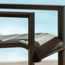 Chaise De Jardin|MOBELLIA Lot de 2 fauteuils de jardin en aluminium Elba Gris Anthracite