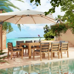 Chaise De Jardin|MOBELLIA Lot de 2 fauteuils de jardin empilables en bois d'acacia Bornéo Gris Anthracite