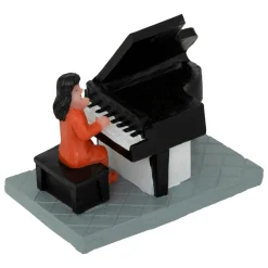 Personnage Et Accessoire Pour Village|JJA Lot de 5 figurines et accessoires pour village (H22 cm) Musique et kiosque Multicolore