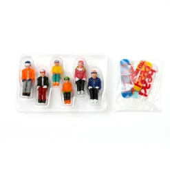 Personnage Et Accessoire Pour Village|MY VILLAGE Lot de 6 figurines Snowboarders assis pour télésiège
