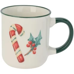 Vaisselle De Noël|KOOPMAN Lot de 4 Mugs de Noël Noël douceur Multicolore