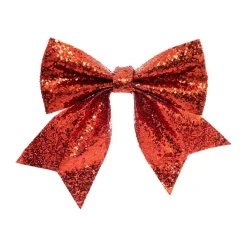 Décoration De Sapin|Feeric Lights & Christmas Lot de 2 nœuds (H15 cm) Paillettes Rouge