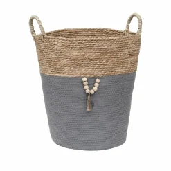 Panier Et Organisateur|Accessoire Salle De Bain|TENDANCE Lot de 3 paniers à linge (H45 cm) Jya Gris