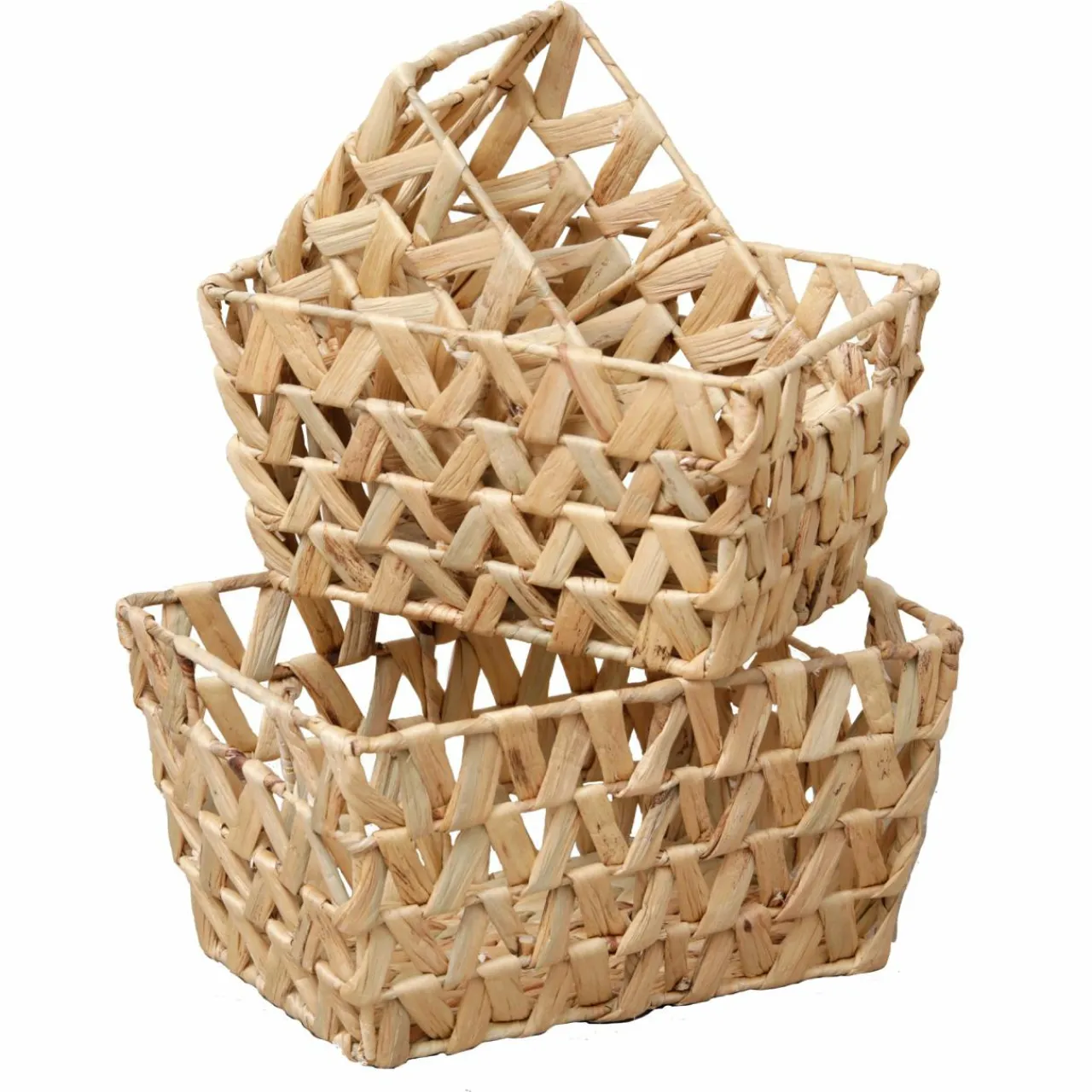 Panier Et Organisateur|Accessoire Salle De Bain|TENDANCE Lot de 3 paniers grand modèle Kale Naturel