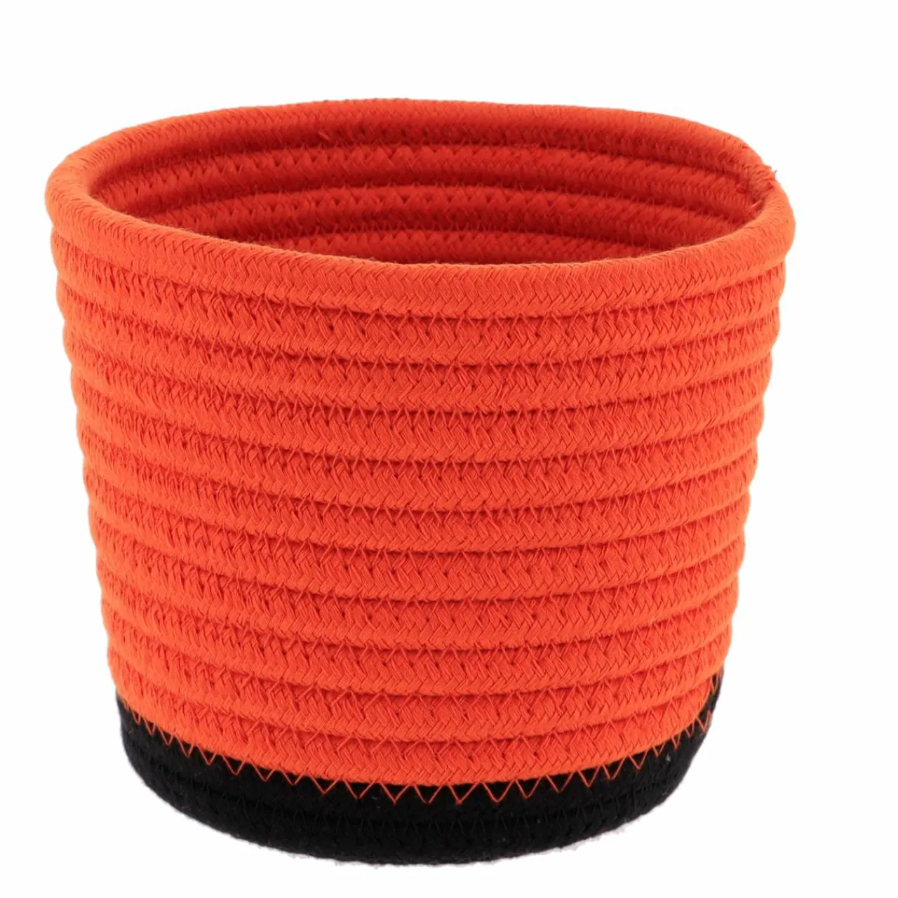 Panier Et Organisateur|Accessoire Salle De Bain|TENDANCE Lot de 3 paniers (H16 cm) Black Line Terre de sienne/Noir Rouge brun