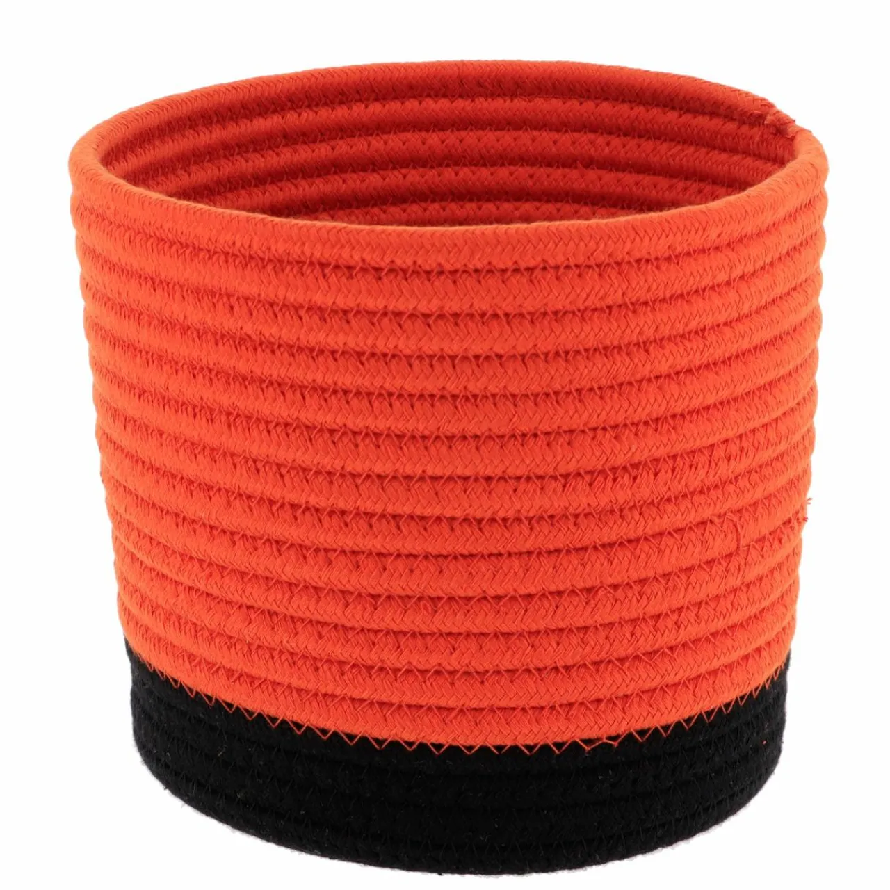 Panier Et Organisateur|Accessoire Salle De Bain|TENDANCE Lot de 3 paniers (H16 cm) Black Line Terre de sienne/Noir Rouge brun