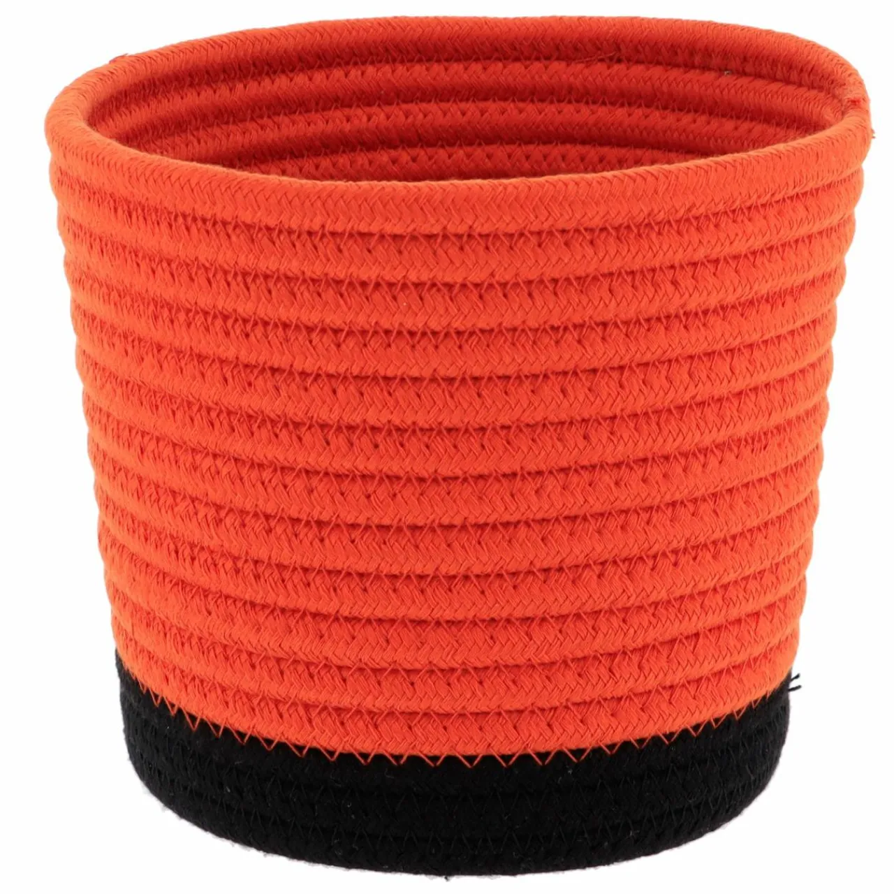 Panier Et Organisateur|Accessoire Salle De Bain|TENDANCE Lot de 3 paniers (H16 cm) Black Line Terre de sienne/Noir Rouge brun