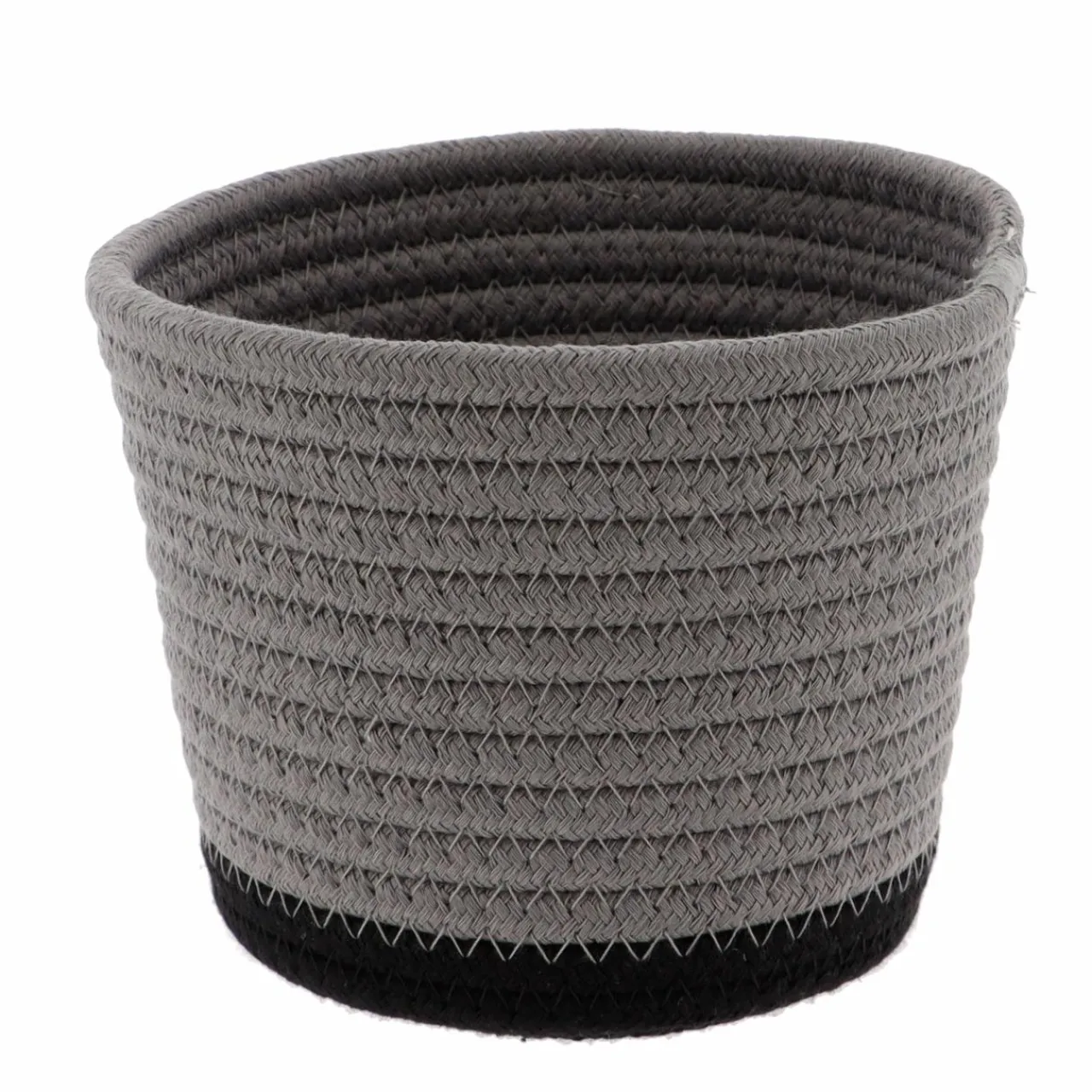 Panier Et Organisateur|Accessoire Salle De Bain|TENDANCE Lot de 3 paniers (H16 cm) Black Line /Noir Gris