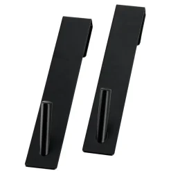 Rangement Salle De Bain|TENDANCE Lot de 2 patères à suspendre spécial paroi de douche (H18 cm) Noir