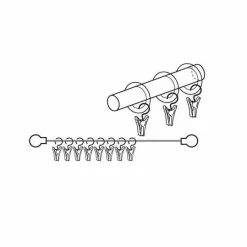 Embrasse, Pince Et Anneaux|LUANCE Lot de 8 pinces Blanc