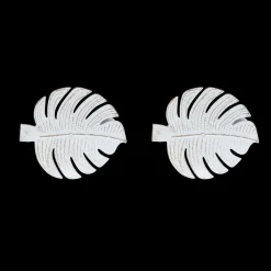 Embrasse, Pince Et Anneaux|LUANCE Lot de 2 pinces rideau Acapulco et or Blanc