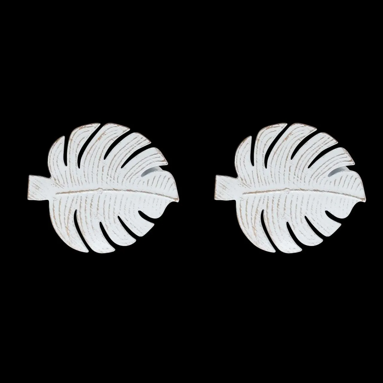 Embrasse, Pince Et Anneaux|LUANCE Lot de 2 pinces rideau Acapulco et or Blanc