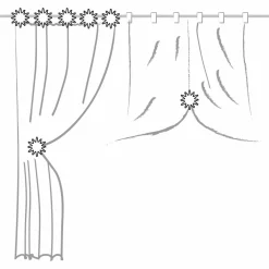 Embrasse, Pince Et Anneaux|LUANCE Lot de 2 pinces rideau Amore blanc Gris