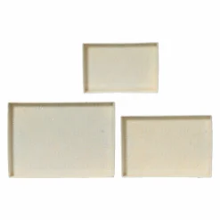 Déco Extérieur Et Cache-Pot|Déco Extérieur Et Cache-Pot|#N/A Lot de 3 plateaux décoratifs (34 x 24 cm) Fleurs d'Ésmée Crème Beige