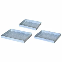 Déco Extérieur Et Cache-Pot|Déco Extérieur Et Cache-Pot|#N/A Lot de 3 plateaux décoratifs (34 x 24 cm) Fleurs d'Ésmée Bleu