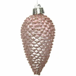 Décoration De Sapin|KAEMINGK Lot de 6 pommes de pin à suspendre (H8 cm) Alpine Rose poudré